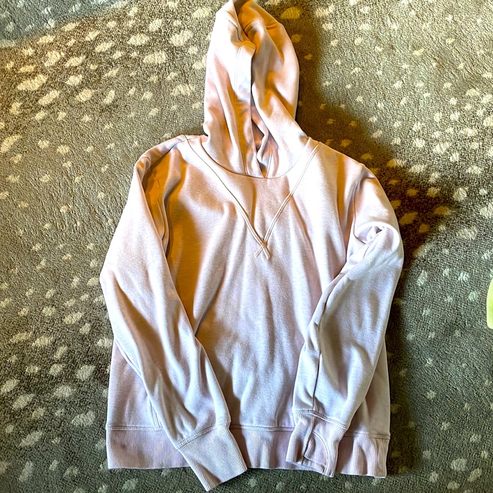 Athleta Girl In Your Element Hoodie - Heather Pink - Size L (12)